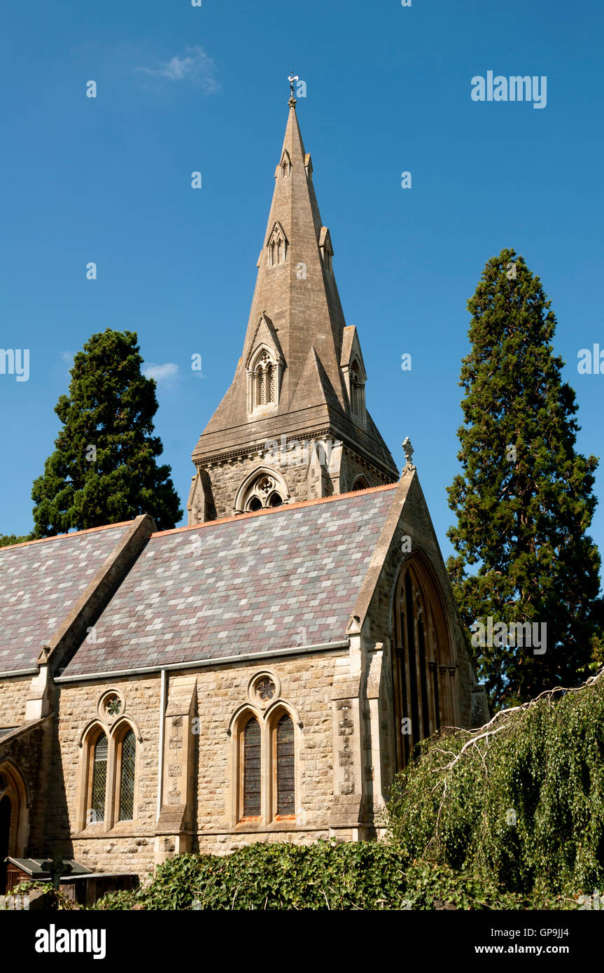 St. Gabriel`s Church, Hanley Swan, Worcestershire, England, UK Stock Photo